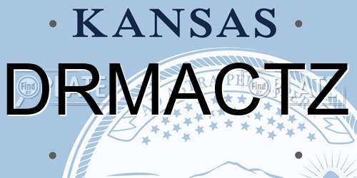 DRMACTZ Kansas License Plate