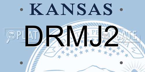 DRMJ2 Kansas License Plate
