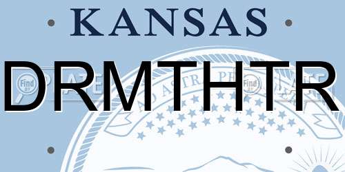 DRMTHTR Kansas License Plate