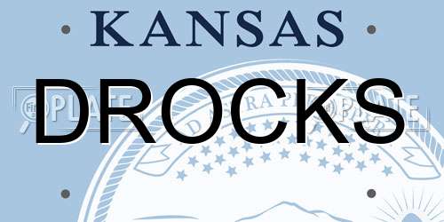 DROCKS Kansas License Plate