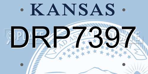 DRP7397 Kansas License Plate