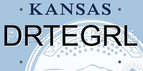 DRTEGRL Kansas License Plate