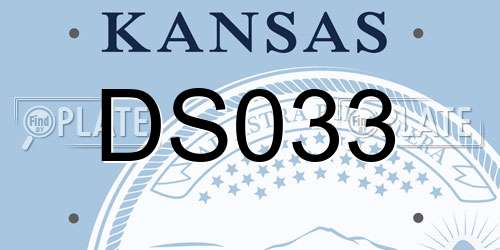 DS033 Kansas License Plate