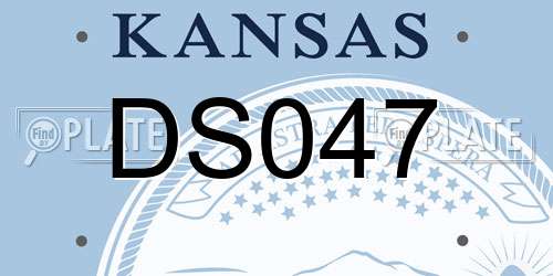 DS047 Kansas License Plate