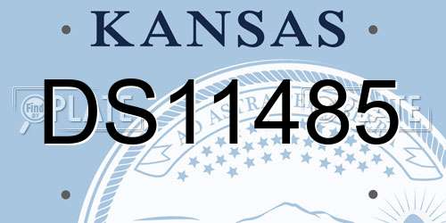 DS11485 Kansas License Plate