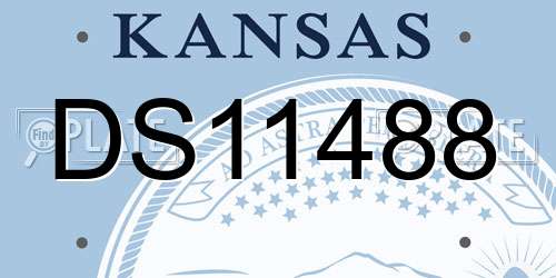 DS11488 Kansas License Plate