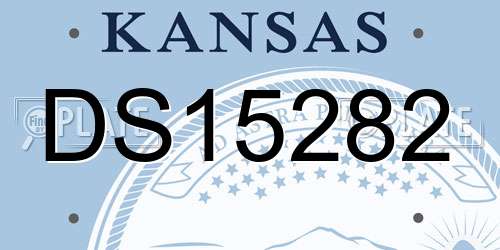 DS15282 Kansas License Plate