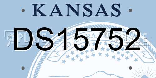 DS15752 Kansas License Plate