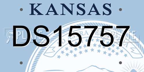 DS15757 Kansas License Plate