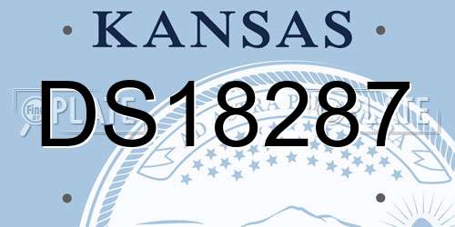 DS18287 Kansas License Plate