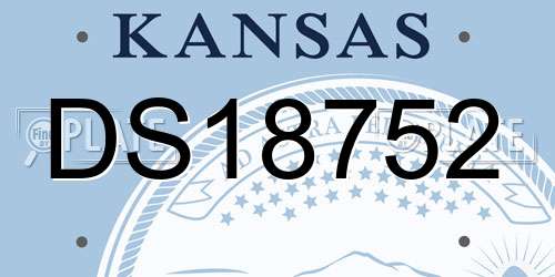 DS18752 Kansas License Plate