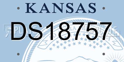 DS18757 Kansas License Plate