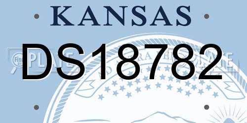 DS18782 Kansas License Plate