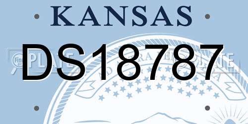 DS18787 Kansas License Plate