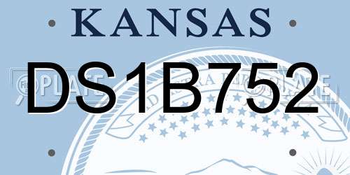 DS1B752 Kansas License Plate