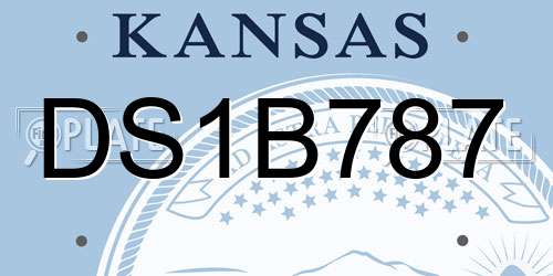 DS1B787 Kansas License Plate
