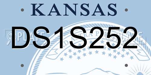 DS1S252 Kansas License Plate