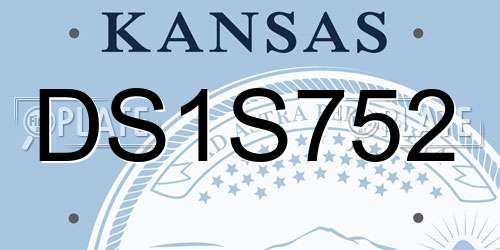 DS1S752 Kansas License Plate