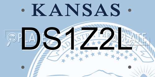 DS1Z2L Kansas License Plate