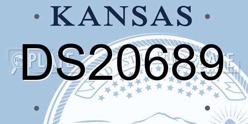DS20689 Kansas License Plate