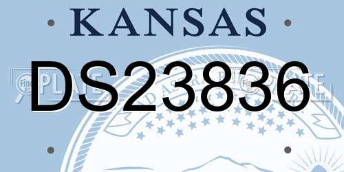 DS23836 Kansas License Plate