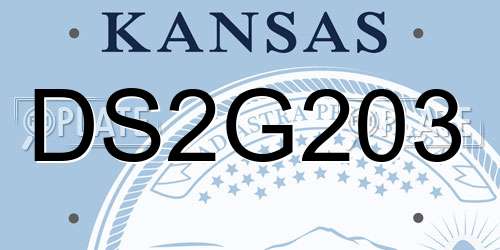 DS2G203 Kansas License Plate
