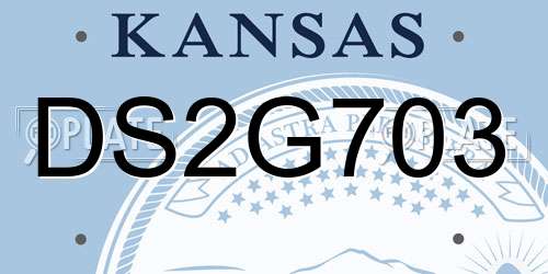 DS2G703 Kansas License Plate