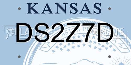 DS2Z7D Kansas License Plate