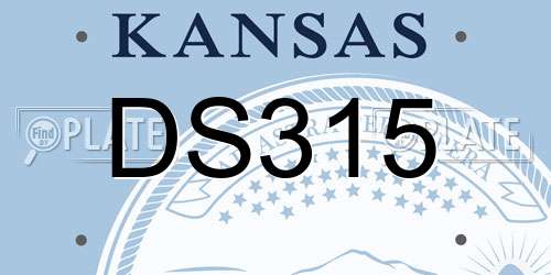 DS315 Kansas License Plate
