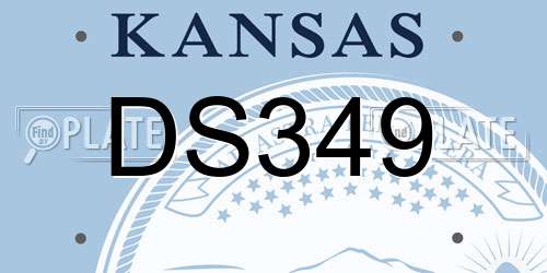 DS349 Kansas License Plate