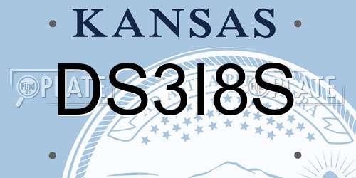DS3I8S Kansas License Plate