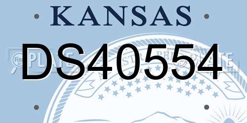 DS40554 Kansas License Plate