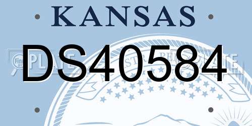 DS40584 Kansas License Plate