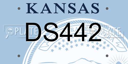 DS442 Kansas License Plate