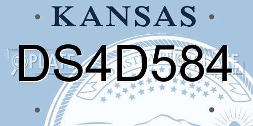 DS4D584 Kansas License Plate