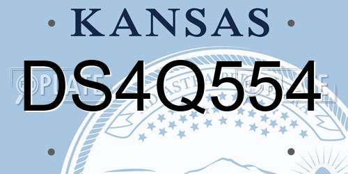 DS4Q554 Kansas License Plate