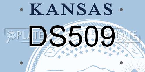 DS509 Kansas License Plate
