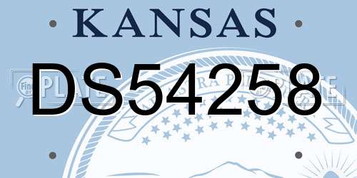 DS54258 Kansas License Plate
