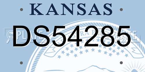 DS54285 Kansas License Plate