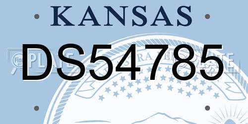 DS54785 Kansas License Plate