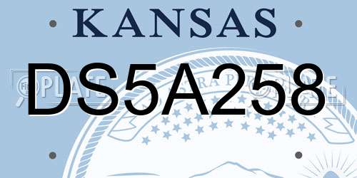 DS5A258 Kansas License Plate