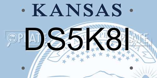 DS5K8I Kansas License Plate