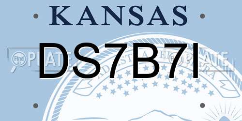 DS7B7I Kansas License Plate