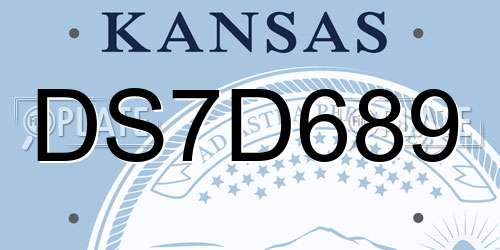 DS7D689 Kansas License Plate