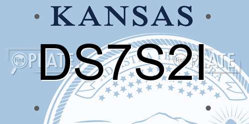 DS7S2I Kansas License Plate