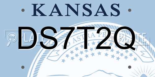 DS7T2Q Kansas License Plate