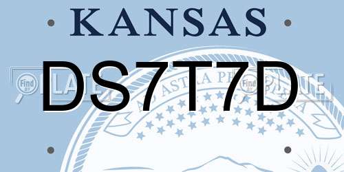 DS7T7D Kansas License Plate
