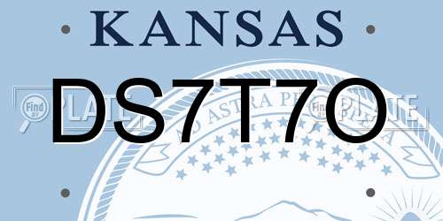 DS7T7O Kansas License Plate