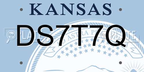 DS7T7Q Kansas License Plate