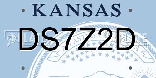 DS7Z2D Kansas License Plate